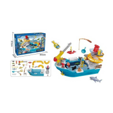 Риболовля YY 6034 (8) довжина 54 см, водні тварини на магнітах, риболовні снасті, гвинтокрил, підйомний кран, човен, в коробці