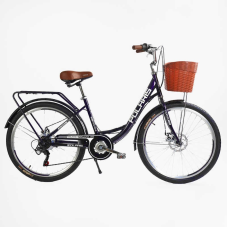 Велосипед міський Corso «Polaris» 26`` PS-36620 + КОШИК  
