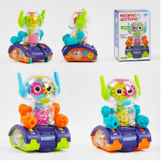 Робот “Смартик“ 96026 (60) “WToys“, ОЗВУЧУВАННЯ УКРАЇНСЬКОЮ МОВОЮ, 2 види, звук, підсвічування, колесо вільного ходу, шестерні, в коробці
