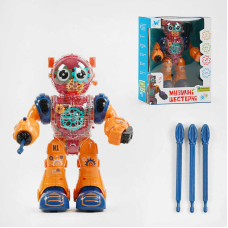 Робот 93069 (48) “WToys“, ОЗВУЧУВАННЯ УКРАЇНСЬКОЮ МОВОЮ, шестерні, звуки, підсвічування, стріляє, в коробці