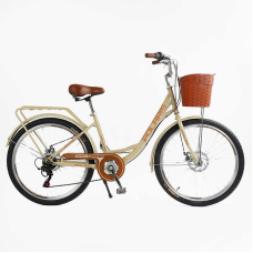 Велосипед міський Corso «Polaris» 26`` PS-72411 + КОШИК  