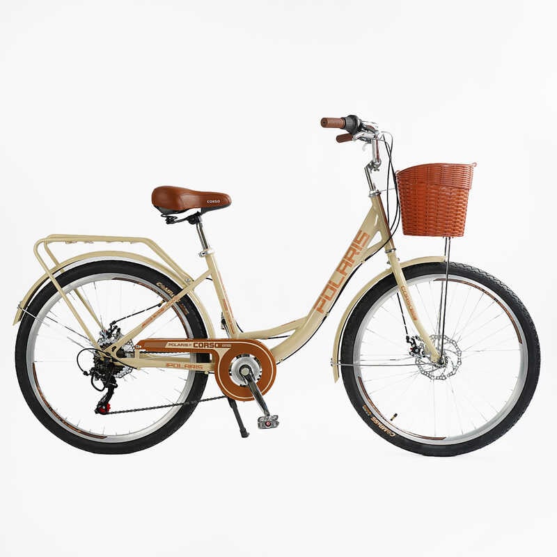 Велосипед міський Corso «Polaris» 26`` PS-72411 + КОШИК  