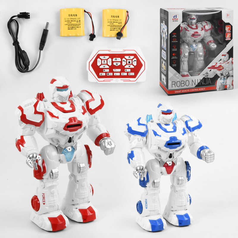 Робот на радіокеруванні 6030 (12/2) 2 кольори, 20 функцій, 2 акумулятора 3.6 V, світло, звук, сенсорне керування, англійське озвучення, в коробці