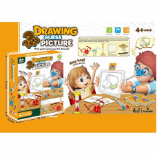 Розважальна гра 1210 (84/2) “Малюй носом”, 2 окулярів, дощечка для малювання, 8 маркерів “пиши-витирай”, пісочний годинник, картки, в коробці