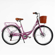 Велосипед міський Corso «Polaris» 26`` PS-91606 + КОШИК  