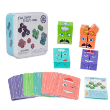 Розважальна гра C 71008 (120) “Емоджі куб“, кубики, картки, в коробці