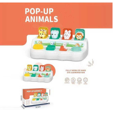 Розвивальна гра E 009-1 A (80) 4 комірки із захованими звірятами, 4 кнопки, в коробці