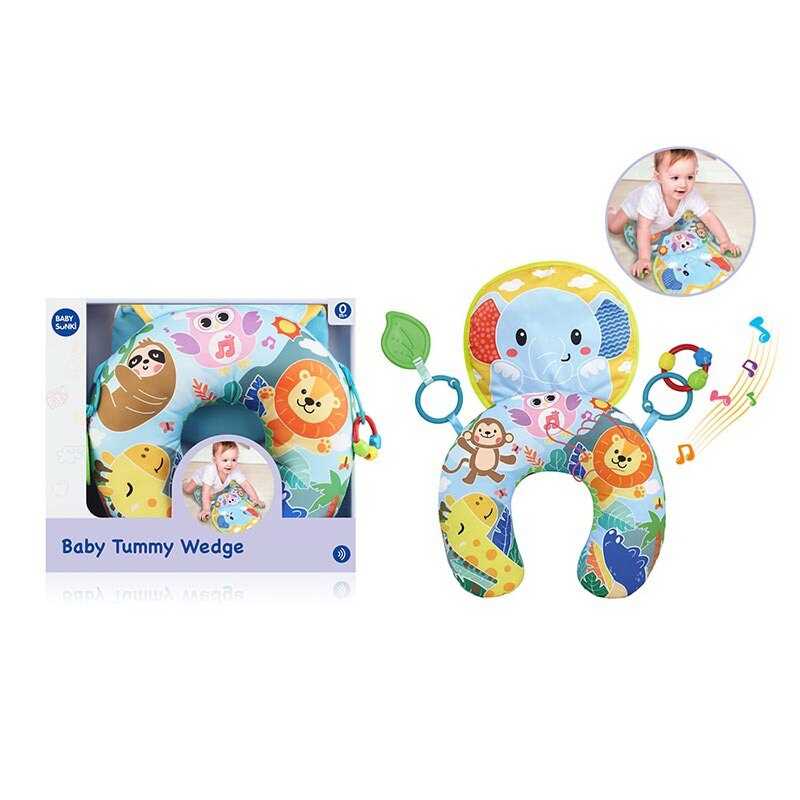 Розвивальна подушка 1956 (12) мелодії, брязкальця, шелесткі елементи, в коробці