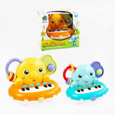 Розвивальне піаніно “Слоник” 78435 (60/2) “WToys“, ОЗВУЧУВАННЯ УКРАЇНСЬКОЮ МОВОЮ, казки, загадки, скоромовки, пісні, цифри, пальчикові ігри, мелодії, пальчикові ігри, в коробці