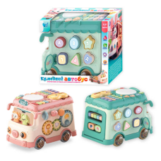 Розвивальний автобус 21696 (18) “WToys“, ОЗВУЧУВАННЯ УКРАЇНСЬКОЮ МОВОЮ, підсвічування, пальчикові ігри, сортер за формами, пискавка, брязкальця, тріскачка, регулювання гучності, барабан, піаніно, мелодії, ноти, 4 казки, пісні, телефончик з двома режимами,