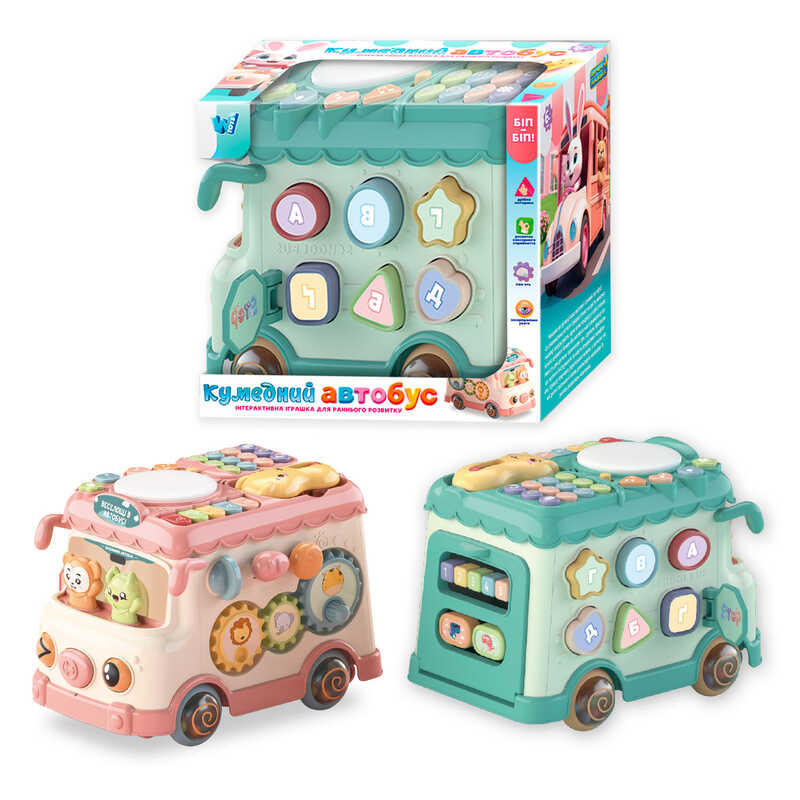 Розвивальний автобус 21696 (18) “WToys“, ОЗВУЧУВАННЯ УКРАЇНСЬКОЮ МОВОЮ, підсвічування, пальчикові ігри, сортер за формами, пискавка, брязкальця, тріскачка, регулювання гучності, барабан, піаніно, мелодії, ноти, 4 казки, пісні, телефончик з двома режимами, Розвивальний автобус 21696 (18) “WToys“, ОЗВУЧУВАННЯ УКРАЇНСЬКОЮ МОВОЮ, підсвічування, пальчикові ігри, сортер за формами, пискавка, брязкальця, тріскачка, регулювання гучності, барабан, піаніно, мелодії, ноти, 4 казки, пісні, телефончик з двома режимами,