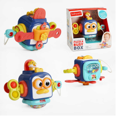 Розвивальний куб BY 216 (48/2) “Пташка”, pop it, тріскачка, пальчикова гра, замочок, прорізувач, в коробці