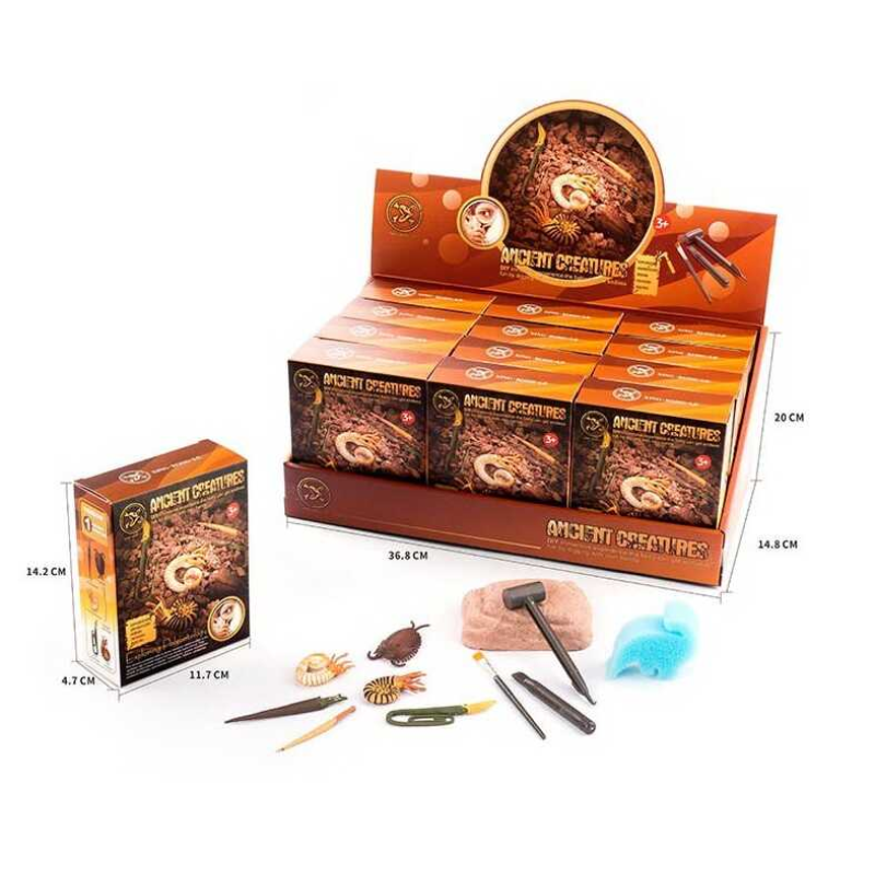 Розкопки 129-27 (12) інструменти, брикет, скам’янілості, в коробці, ЦІНА ЗА 12 ШТУК В БЛОЦІ Розкопки 129-27 (12) інструменти, брикет, скам’янілості, в коробці, ЦІНА ЗА 12 ШТУК В БЛОЦІ