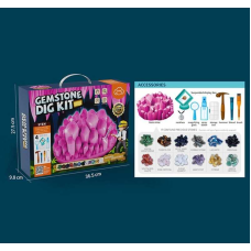 Розкопки 4057 A (24) гіпсовий блок, дорогоцінне каміння, інструменти, аксесуари, в коробці