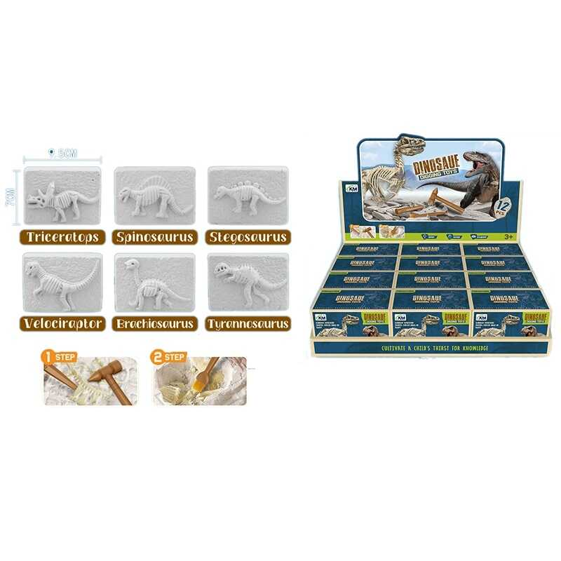 Розкопки 5895 (12) брикет, інструменти, скам“янілості, ЦІНА ЗА 12 ШТУК В БЛОЦІ, в коробці