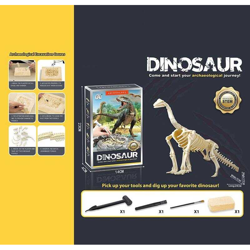 Розкопки CH 1301-7 (60) гіпсовий брикет, набір інструментів, в коробці