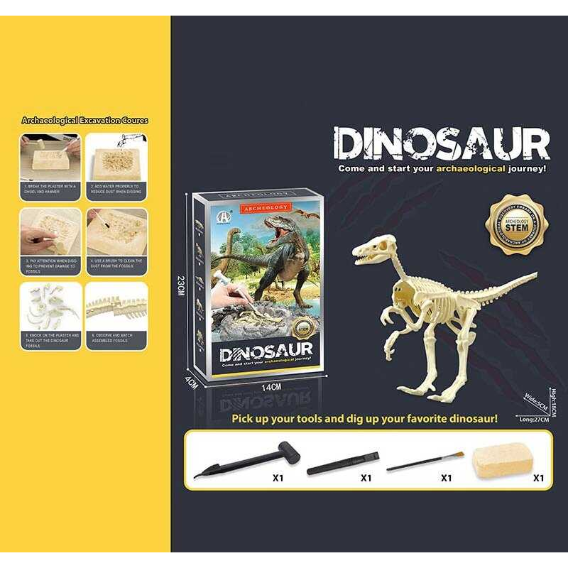 Розкопки CH 1301-9 (60) гіпсовий брикет, набір інструментів, в коробці