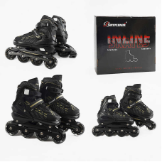 Ролики 5411-20 L розмір 39-42 (6) колеса PU, d – 7.6 см, устілка 24-27 см, алюмінієва рама, підсвічування коліс, підшипник ABEC-7, в коробці