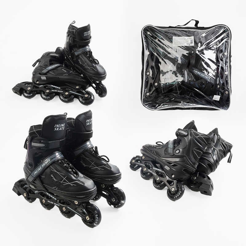 Ролики 92188-L /розмір 39-43/ колір – ЧОРНИЙ (6) колеса PU, устілка 24-28 см, ПЕРЕДНЄ КОЛЕСО СВІТЛО, d – 6.5 см, в сумці Ролики 92188-L /розмір 39-43/ колір – ЧОРНИЙ (6) колеса PU, устілка 24-28 см, ПЕРЕДНЄ КОЛЕСО СВІТЛО, d – 6.5 см, в сумці