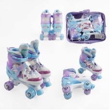 Ролики R-620-80 М розмір 34-38 (6) колір ФІОЛЕТОВИЙ, колеса PU, КОЛЕСА ЗІ СВІТЛОМ, устілка 21-23 см, d коліс – 4,5 см, в сумці