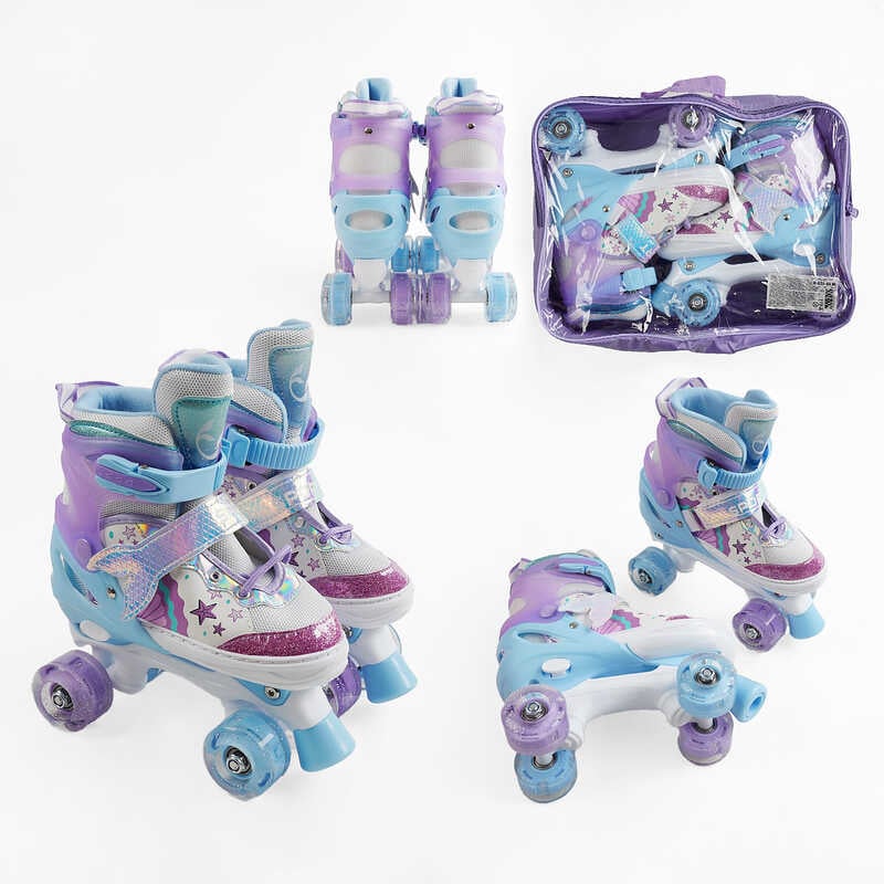 Ролики R-620-80 М розмір 34-38 (6) колір ФІОЛЕТОВИЙ, колеса PU, КОЛЕСА ЗІ СВІТЛОМ, устілка 21-23 см, d коліс – 4,5 см, в сумці Ролики R-620-80 М розмір 34-38 (6) колір ФІОЛЕТОВИЙ, колеса PU, КОЛЕСА ЗІ СВІТЛОМ, устілка 21-23 см, d коліс – 4,5 см, в сумці