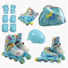 Ролики SL-40025 M розмір 35-38 (6) колеса PU, d – 9 см, алюмінієва рама, підсвічування коліс, підшипник ABEC-7, в коробці