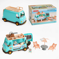 Автобус C 02 (24) “Фургончик з морозивом”, аксесуари, наліпки, рухливі елементи, в коробці