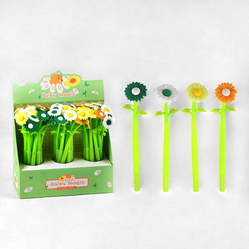 Ручка C 60784 (30/3) ЦІНА ЗА 48 ШТУК В БЛОЦІ, “Квітка“, гелева, синя паста Ручка C 60784 (30/3) ЦІНА ЗА 48 ШТУК В БЛОЦІ, “Квітка“, гелева, синя паста