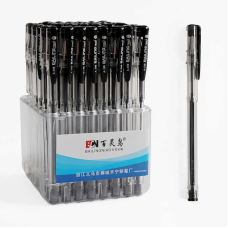 Ручка C 71674 (48) ЦІНА ЗА 48 ШТУК В БЛОЦІ, кулькова, чорна паста, в пакеті