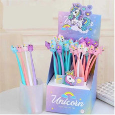 Ручка C 72654 (36) ЦІНА ЗА 48 ШТУК В БЛОЦІ, гелева, синя паста, прикраса, в коробці