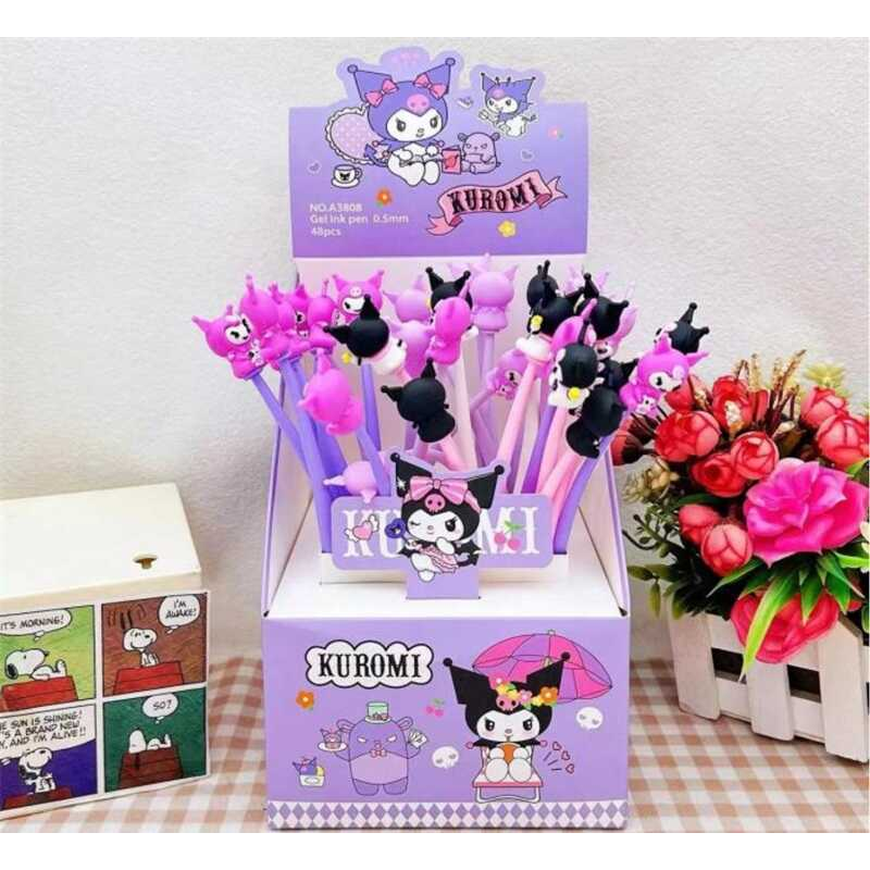 Ручка C 72655 (36) ЦІНА ЗА 48 ШТУК В БЛОЦІ, гелева, синя паста, герой, прикраса, в коробці