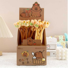 Ручка C 72656 (36) ЦІНА ЗА 48 ШТУК В БЛОЦІ, гелева, синя паста, прикраса, в коробці