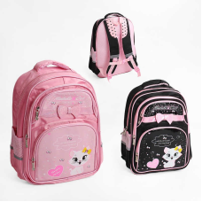 Рюкзак C 65486 (50) 2 види, 2 відділення, додаткові кишені, регульовані ремінці, світловідбивні елементи, декор, висота 45 см, ВИДАЄТЬСЯ ТІЛЬКИ МІКС ВИДІВ