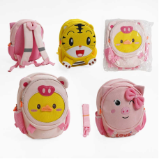 Рюкзак C 68929 (100) ВИДАЄТЬСЯ ТІЛЬКИ МІКС ВИДІВ, регулювальні ремінці, ручка-тримач, висота - 25 см, в пакеті 