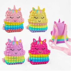 Рюкзак C 69425 (60) “Єдиноріг”, поп іт, висота 32 см, регульовані лямки, в пакеті, ВИДАЄТЬСЯ ТІЛЬКИ МІКС ВИДІВ