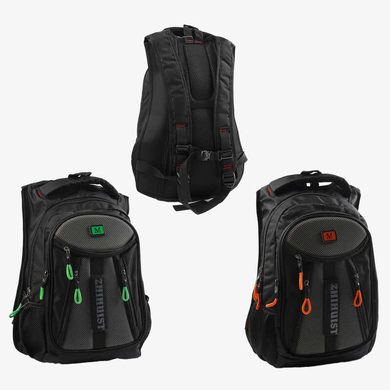 Рюкзак C 72800 (50) 2 види, розмір: 35х19х45 см, 2 відділення, 5 кишень, регульовані лямки, на блискавці, нагрудний ремінь, в пакеті