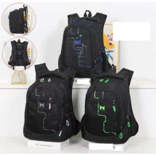 Рюкзак C 72801 (50) 3 види, 3 відділення, 3 кишені, на блискавці, розділювач, нагрудний ремінь, в пакеті, ВИДАЄТЬСЯ ТІЛЬКИ МІКС ВИДІВ