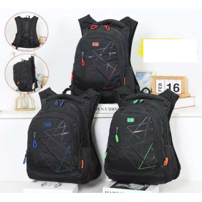 Рюкзак C 72802 (50) 3 види, 3 відділення, 3 кишені, на блискавці, розділювач, нагрудний ремінь, в пакеті, ВИДАЄТЬСЯ ТІЛЬКИ МІКС ВИДІВ