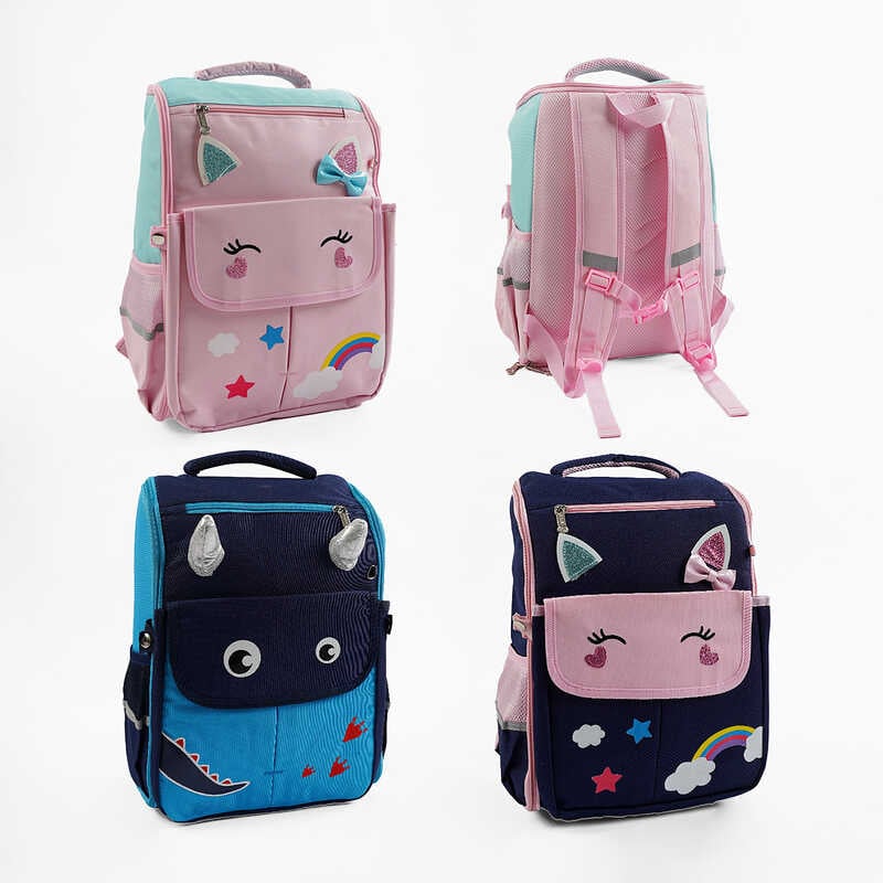 Рюкзак C 72819 (50) 3 види, 27.5х16.5х43.5 см,1 віділення, 3 кишені, на блискавці, розкладна конструкція, в пакеті, ВИДАЄТЬСЯ МІКС 