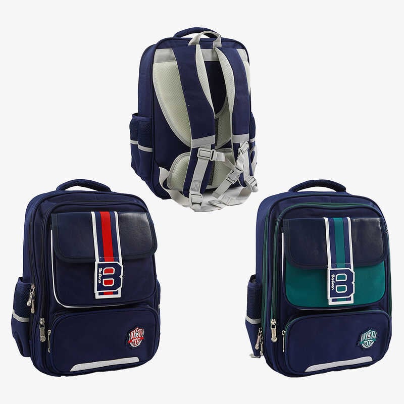 Рюкзак C 72825 (50) 2 види, розмір: 34х20х45 см, 2 відділення, 4 кишені, нагрудний ремінь, регульовані лямки, на блискавці, в пакеті