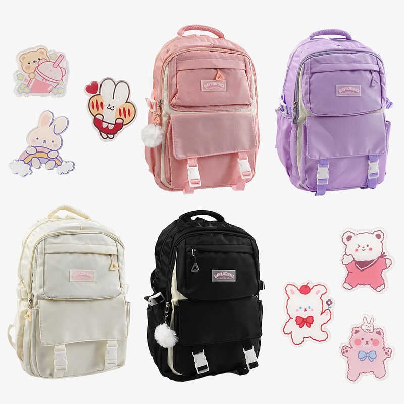 Рюкзак C 72829 (50) 4 кольори, розмір: 34х16х47 см, 2 відділення, 4 кишені, піни, брелок, на блискавці, в пакеті, ВИДАЄТЬСЯ ТІЛЬКИ МІКС ВИДІВ