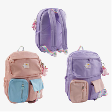 Рюкзак C 72837 (50) 2 кольори, розмір: 33х14х43 см, 1 відділення, 6 кишень, на блискавці, брелок, в пакеті