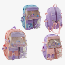 Рюкзак C 72841 (50) 3 кольори, розмір: 36х16х45 см, 2 відділення, 5 кишень, на блискавці, в пакеті, ВИДАЄТЬСЯ ТІЛЬКИ МІКС ВИДІВ