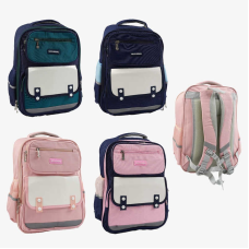 Рюкзак C 72844 (50) 4 кольори, розмір: 37х17х45 см, 1 відділення, 5 кишень, нагрудний ремінь, регульовані лямки, на блискавці, в пакеті, ВИДАЄТЬСЯ ТІЛЬКИ МІКС ВИДІВ