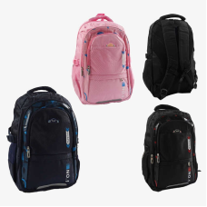 Рюкзак C 72845 (50) 3 кольори, розміри: 30х15х47 см, 3 відділення, 3 кишені, на блискавці, в пакеті, ВИДАЄТЬСЯ ТІЛЬКИ МІКС ВИДІВ