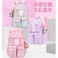 Рюкзак C 72847 (50) 3 види, розміри: 30х15х44 см, 2 відділення, 5 кишень, на блискавці, брелок, в пакеті, ВИДАЄТЬСЯ МІКС ВИДІВ