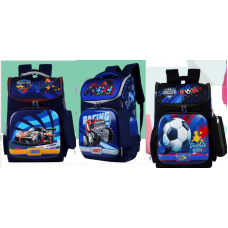 Рюкзак C 72902 (120) розмір: 25х16х44 см, 1 відділення, 3 кишені, на блискавці, пластикові вставки, пакет, в пакеті, ВИДАЄТЬСЯ МІКС ВИДІВ