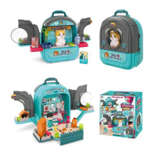 Рюкзак з улюбленцем 008-998-2 (12) полички, медичне приладдя, будиночок, фігурки песиків, фігурка дівчинки, лямки для рюкзака, в коробці