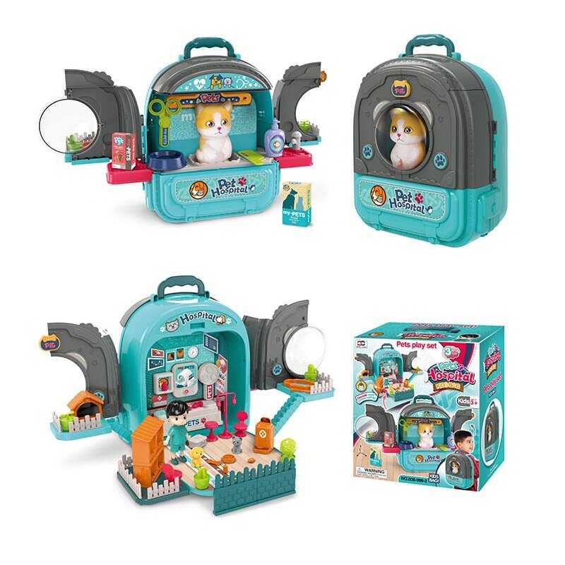 Рюкзак з улюбленцем 008-998-2 (12) полички, медичне приладдя, будиночок, фігурки песиків, фігурка дівчинки, лямки для рюкзака, в коробці Рюкзак з улюбленцем 008-998-2 (12) полички, медичне приладдя, будиночок, фігурки песиків, фігурка дівчинки, лямки для рюкзака, в коробці