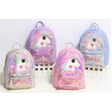 Рюкзак С 59988 (100) 4 кольори, “Єдиноріг”, блискітки, паєтки, ВИДАЄТЬСЯ ТІЛЬКИ МІКС ВИДІВ